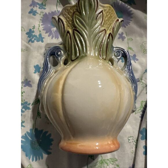 Vintage 446 Brazil‎ Made Flower Vase Lusterware Art Pottery Rio De Janiero ❤️j8 - Picture 3 of 5